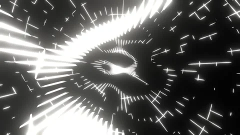 White Abstract Flowing Neon Glow Background VJ Loop in 4K Stock-Footage 334719208