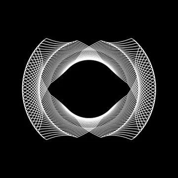 White Abstract Fractal Shape Stock Illustration