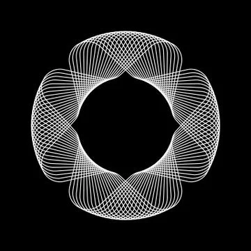 White Abstract Fractal Shape Stock Illustration