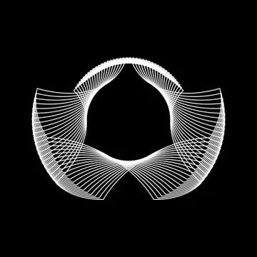 White Abstract Fractal Shape Stock Illustration