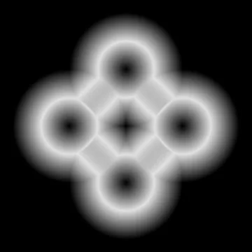 White Abstract Fractal Shape Stock Illustration