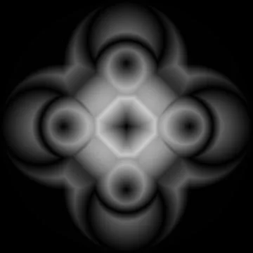 White Abstract Fractal Shape Stock Illustration