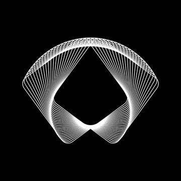 White Abstract Fractal Shape Illustrazione stock