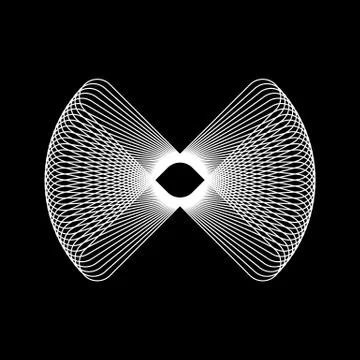 White Abstract Fractal Shape Stock Illustration