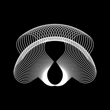 White Abstract Fractal Shape Stock Illustration