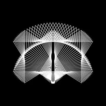 White Abstract Fractal Shape Stock Illustration