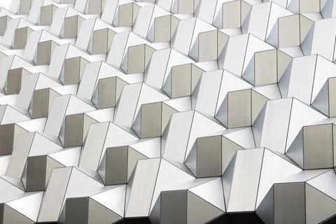 White Abstract Geometric Artwork Stock Photos