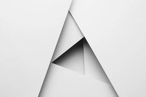White abstract geometric background with flat spaces, lines and stripe as fun 스톡 사진
