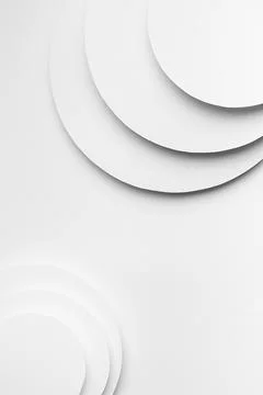 White abstract geometric background in simple minimalist style with flying so Stock Photos