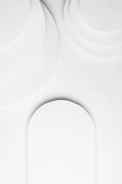 White abstract geometric background in simple minimalist style with flying so Stock Photos
