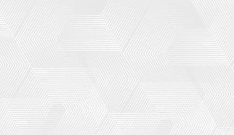 White abstract geometric background with soft grey hexagonal line patterns for Stock Illustration