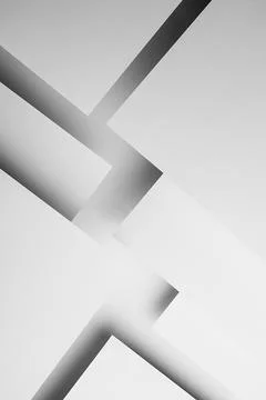 White abstract geometric background with white paper sheets soar as spaces in Stock Photos