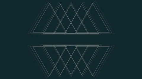 White abstract geometric lines on dark space Stock Footage 196815083