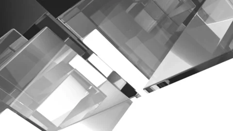 White  Abstract glass Square Pattern, Container Shape, Background Loop. Stock Footage 282695846