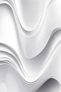 White abstract gradient, wave wallpaper, free space, Made by AI,Artificial .. Stock Illustration