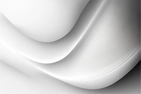 White abstract gradient, wave wallpaper, free space, Made by AI,Artificial .. Stock Illustration