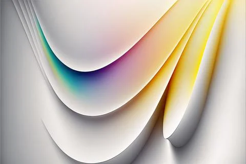 White abstract gradient, wave wallpaper, free space, Made by AI,Artificial .. Stock Illustration