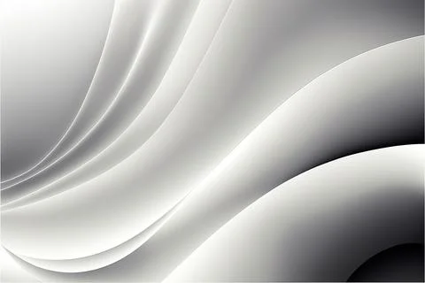 White abstract gradient, wave wallpaper, free space, Made by AI,Artificial .. Stock Illustration