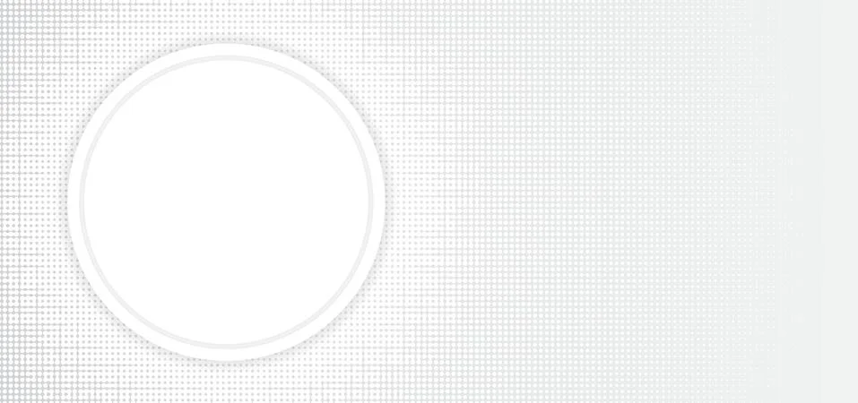 White abstract halftone background circle frame space for content overlap des Stock Illustration