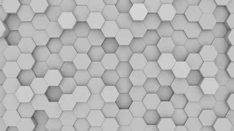 White Abstract Hexagon Geometric architectural Surface Loop background Stock Footage 166730260