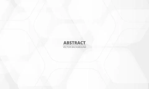 White abstract hexagonal halftone pattern graphic design presentation background Stock Illustration