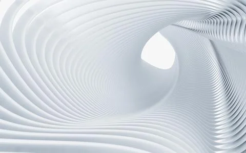 White abstract indoor architecture, 3d rendering. Stock Illustration