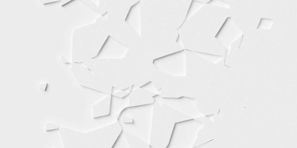 White abstract irregular geometric polygon shapes background wallpaper bann.. イラスト素材
