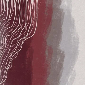 White abstract lines on warm tones palette, autumn colors on canvas, vertical Stock Illustration