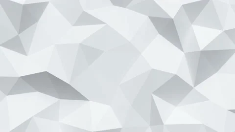 White abstract low poly background seamless loop 3D render animation Stock Footage 224110589