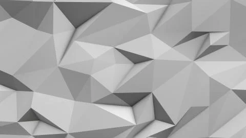 White abstract low poly triangle background Stock Illustration