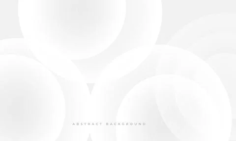 White abstract modern geometric background with circles. Illustrazione stock