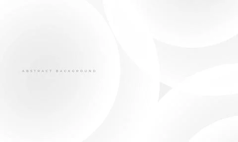 White abstract modern geometric background with circles. Stock Illustration