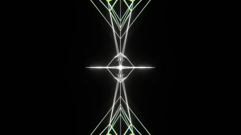 White Abstract Moving Neon Lines Background VJ Loop in 4K Stock Footage 309683889
