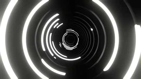 White Abstract Neon Vortex in Infinite Fantasy Tunnel Background VJ Loop in  Stock Footage 334717910