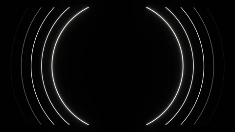 White Abstract Neon Wave Animation Background VJ Loop in 4K Stock Footage 281000336