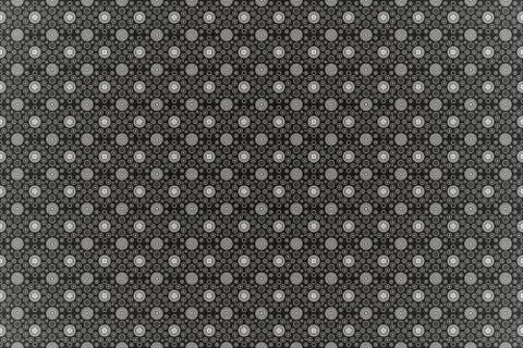 White abstract ornament pattern, on black textured background Illustrazione stock