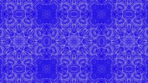 White abstract pattern warped on a blue background. abstract animation. 3d rende Stock Footage 101487161