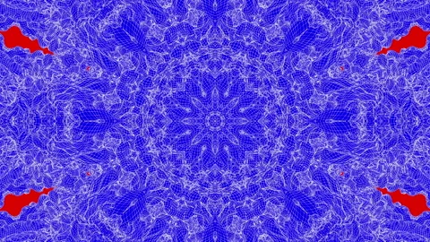 White abstract pattern warped on a blue background. abstract animation. 3d rende Stock Footage 101487622