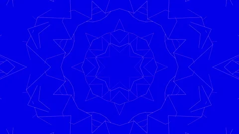 White abstract pattern warped on a blue background. abstract animation. 3d rende Stock Footage 101488756