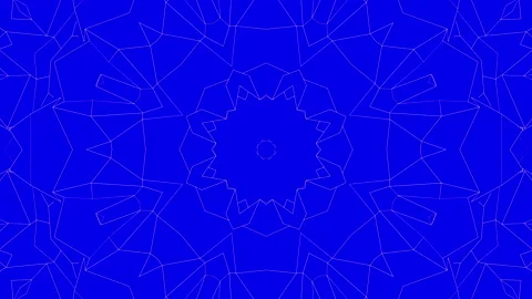 White abstract pattern warped on a blue background. abstract animation. 3d rende Stock Footage 101488897
