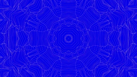 White abstract pattern warped on a blue background. abstract animation. 3d rende Stock Footage 101489128