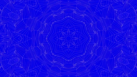 White abstract pattern warped on a blue background. abstract animation. 3d rende Stock Footage 101489284