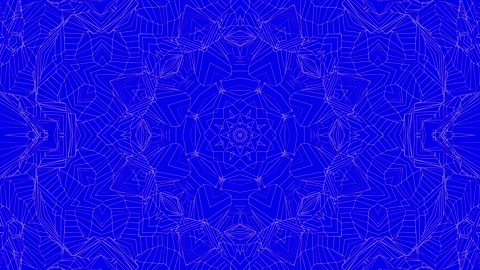 White abstract pattern warped on a blue background. abstract animation. 3d rende Stock Footage 101489613