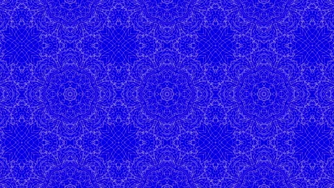 White abstract pattern warped on a blue background. abstract animation. 3d rende Stock Footage 101490267