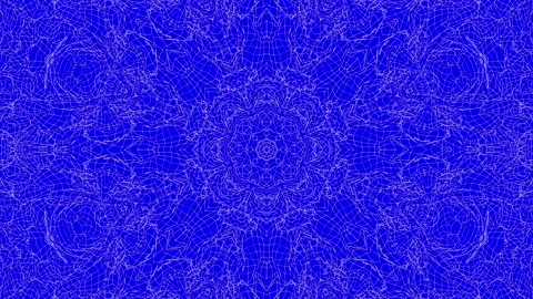 White abstract pattern warped on a blue background. abstract animation. 3d rende Stock Footage 101490483