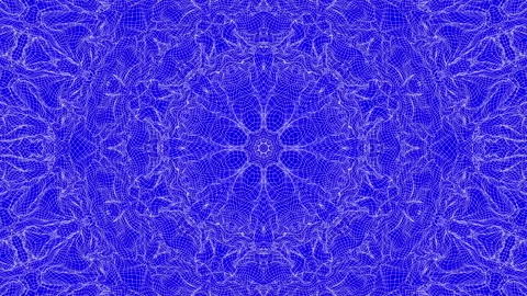 White abstract pattern warped on a blue background. abstract animation. 3d rende Stock Footage 101490749