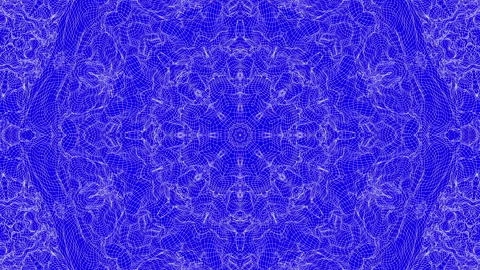 White abstract pattern warped on a blue background. abstract animation. 3d rende Stock Footage 101490784
