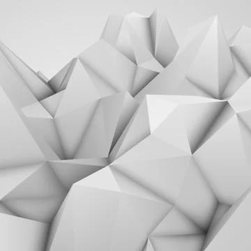 White Abstract Polygonal Background Stock Illustration