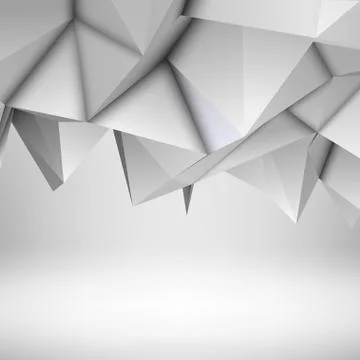 White Abstract Polygonal Background Stock Illustration