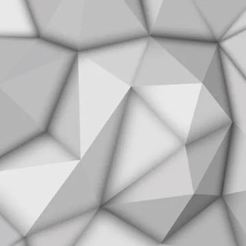 White Abstract Polygonal Background Stock Illustration